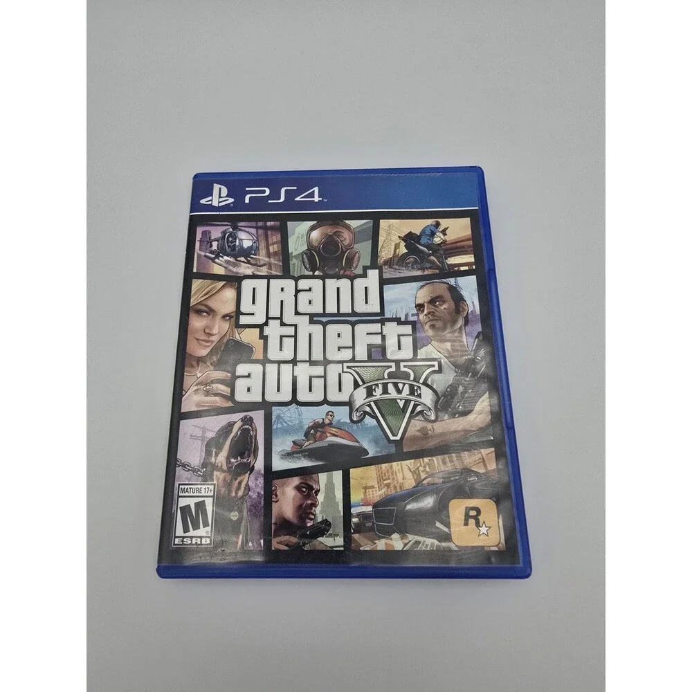 Grand Theft Auto V PS4 PlayStation 4 CASE MAP & MANUAL ONLY **NO GAME DISC**